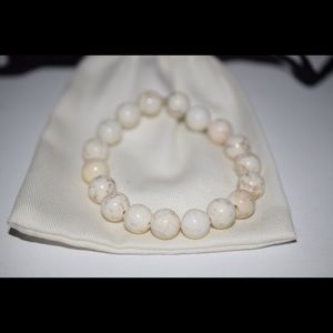Marble Style Beaded Elastic Bracelet